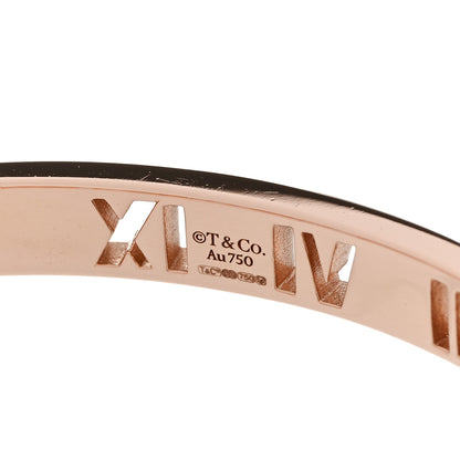 Tiffany 18K Rose Gold Ruby Atlas Pierced Hinged Bangle Bracelet 3 of 4