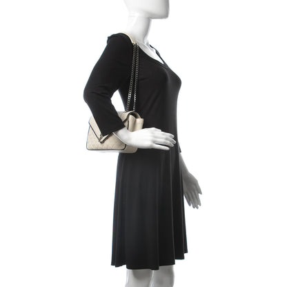 Saint Laurent Sheepskin Tri-Quilt Monogram Medium Soft Envelope Bag White Black 2 of 10