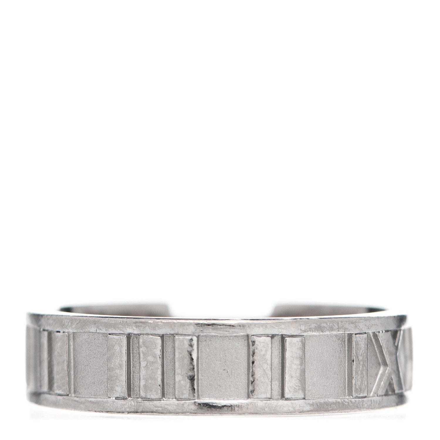 Tiffany 18K White Gold Diamond Atlas Ring 56 7.5 3 of 4