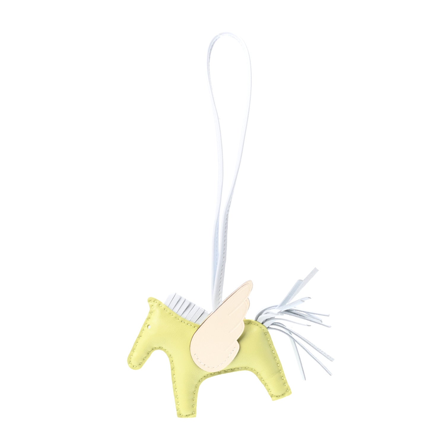 Hermes Milo Lambskin Grigri Rodeo Pegase Horse Bag Charm PM Jaune Bourgeon Bleu Brume Nata 1 of 4