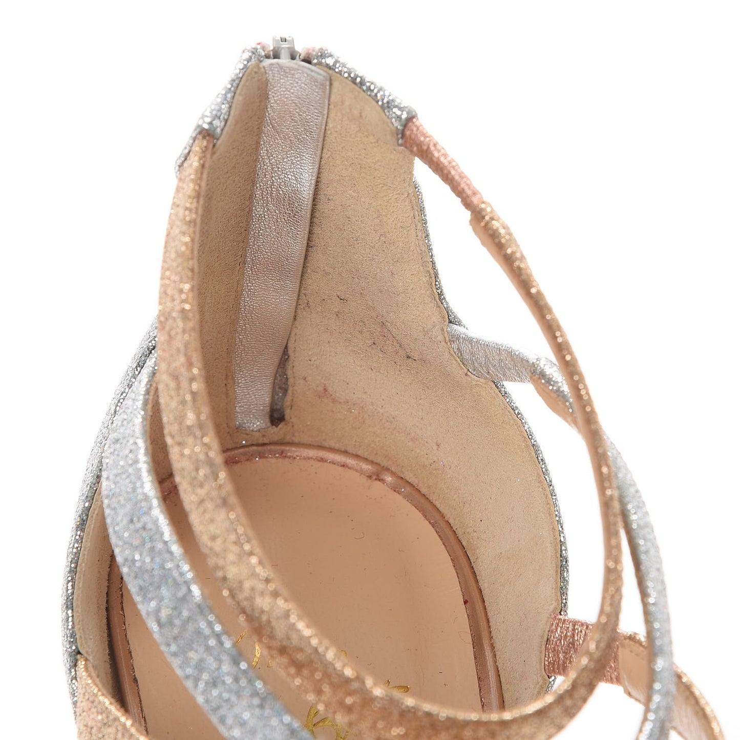 Mini Glitter Mariniere 100 Cage Sandals 39 Poudre Silver