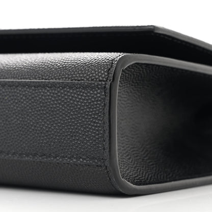 Saint Laurent Grain De Poudre Small Monogram Monochrome Kate Satchel Black 10 of 11
