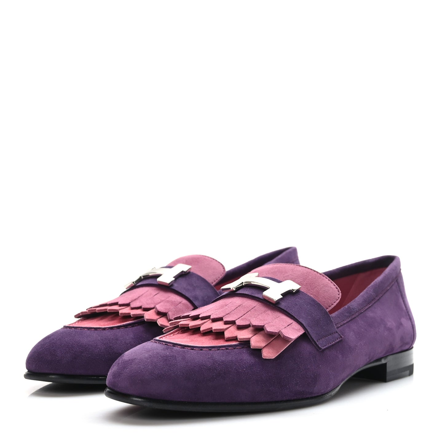 Suede Goatskin Womens Royal Loafers 37 Violet Oaxaca
