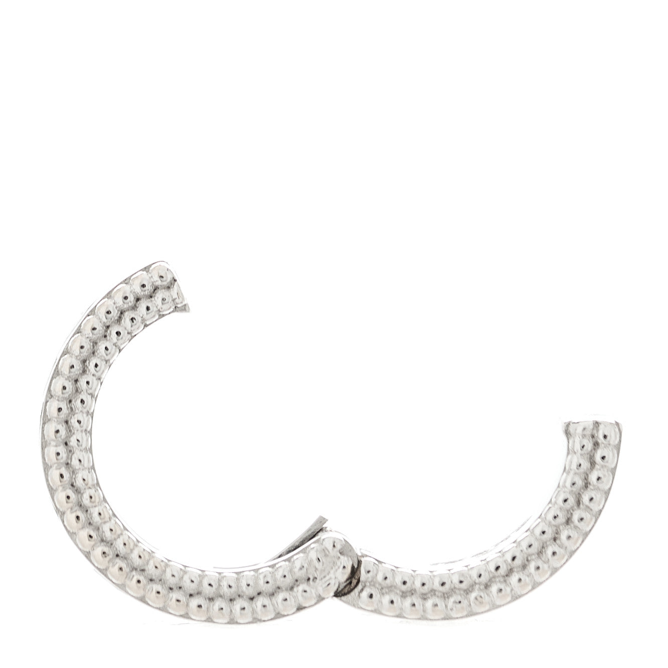 18K White Gold Enamel Blooms Single Ear Cuff Earring