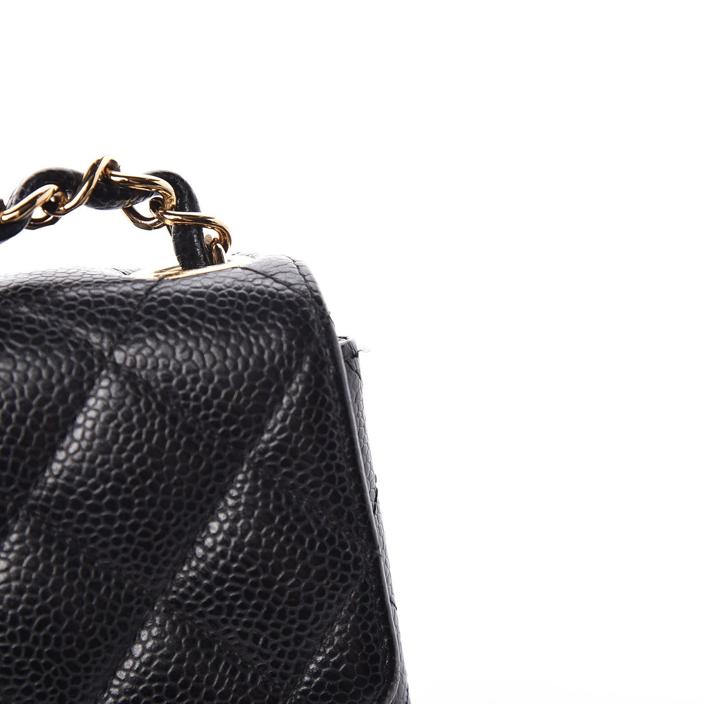 Caviar Quilted Mini Square Flap Black