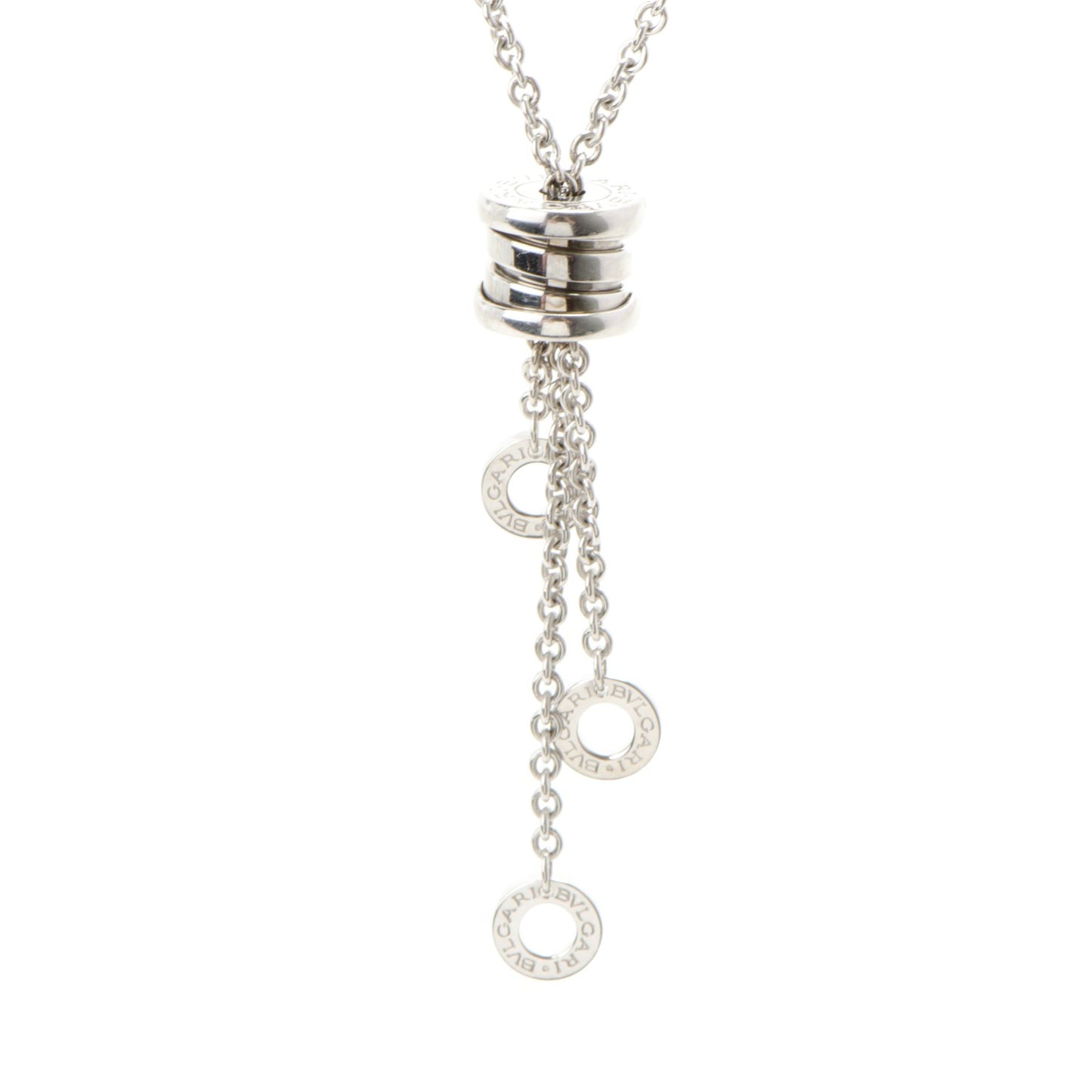 BULGAR 18K White Gold Adjustable B.Zero1 Pendant Necklace