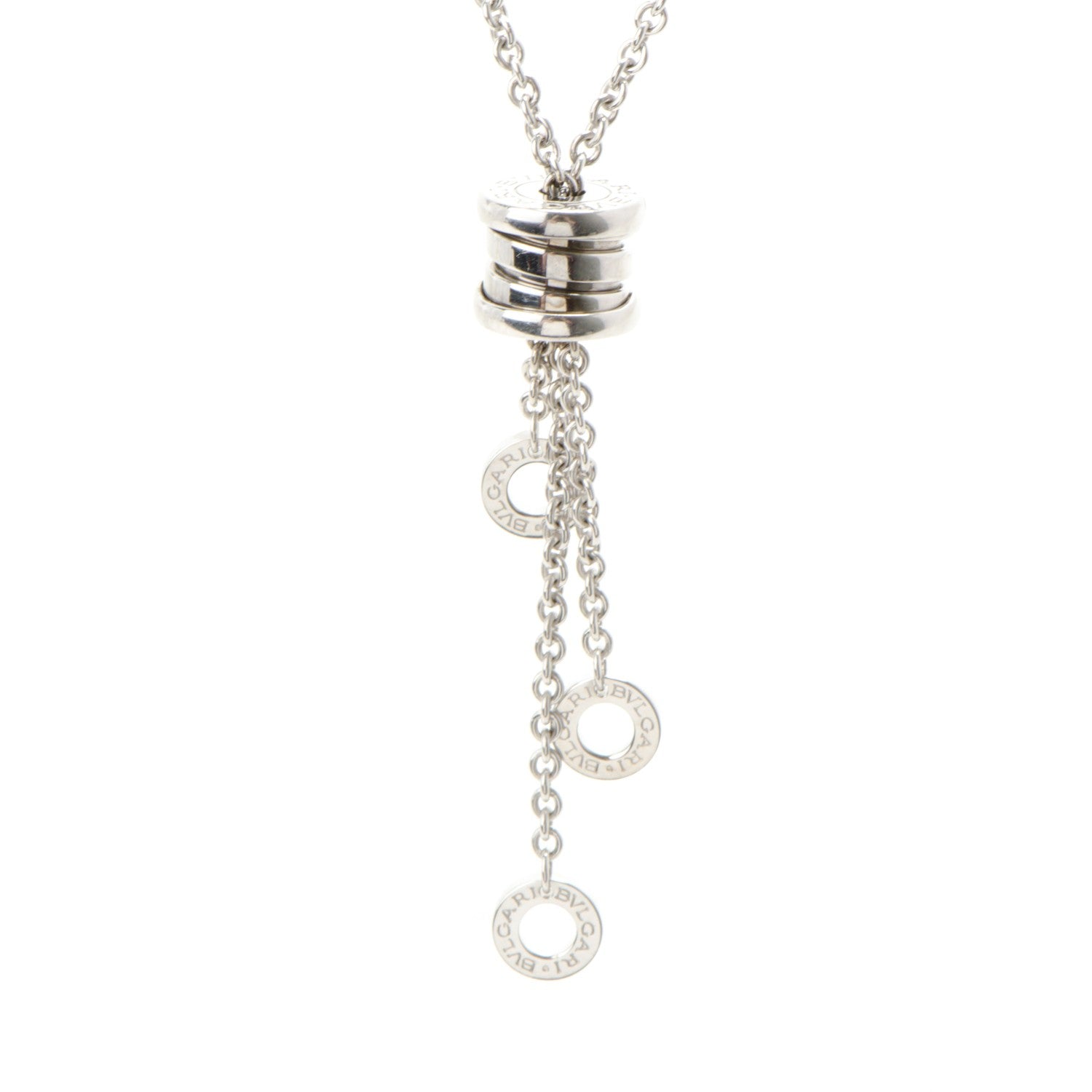 Bulgari BULGAR 18K White Gold Adjustable B.Zero1 Pendant Necklace 3 of 5