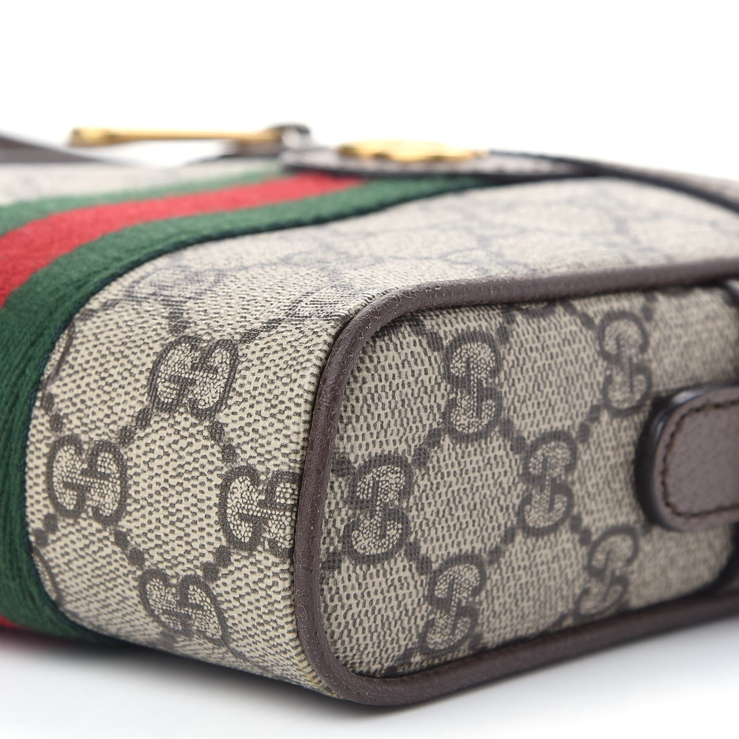 Gucci GG Supreme Monogram Web Mini Ophidia Messenger Brown 9 of 9