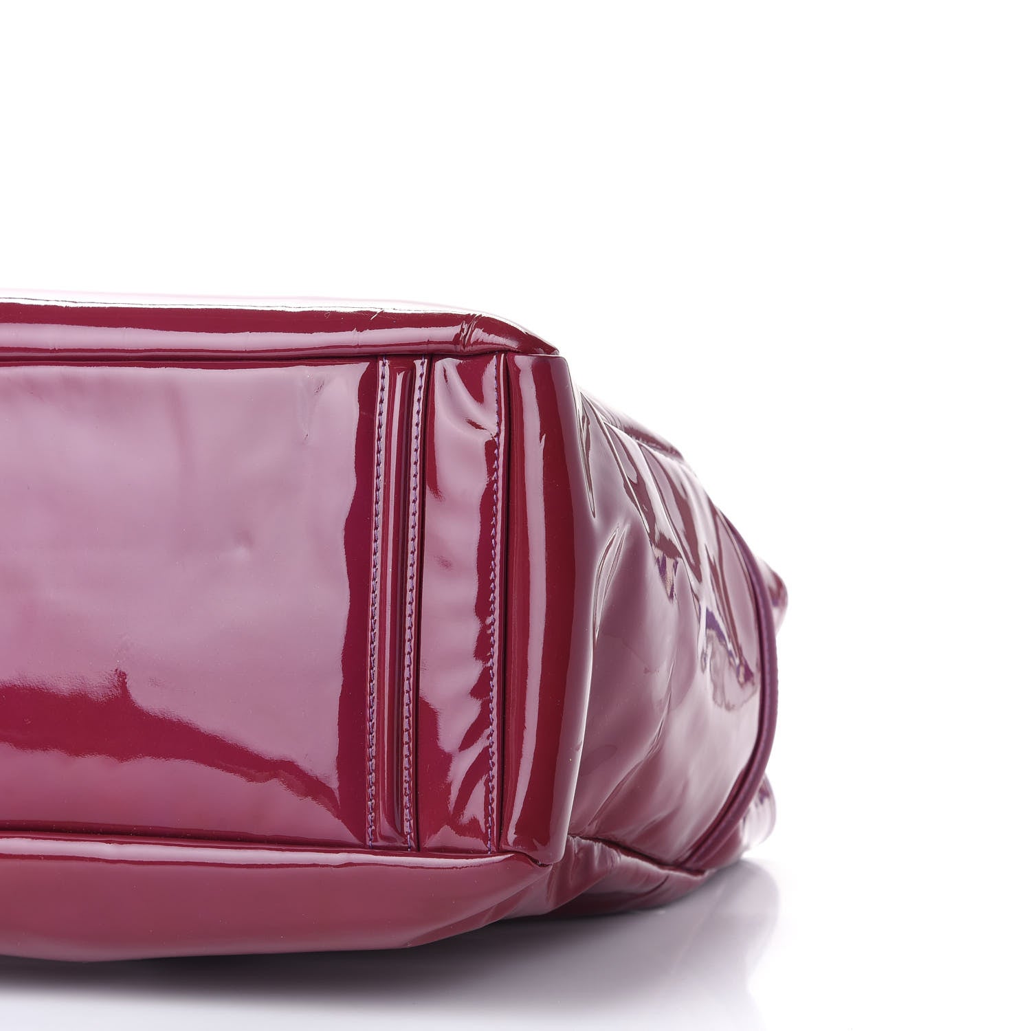 Chanel Patent Mademoiselle Lock Large Shopper Tote Purple 8 of 8