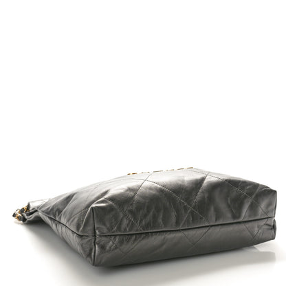 Chanel Metallic Calfskin Quilted Small Chanel 22 Ruthenium 5 of 11