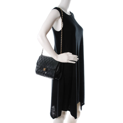 Chanel Lambskin Quilted Medium Single Flap Black 2 of 9
