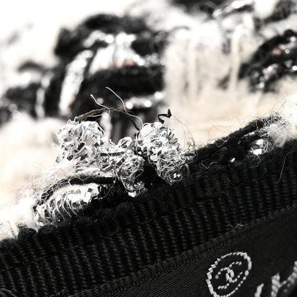 Chanel Metallic Tweed CC Cap Hat M White Black 9 of 9