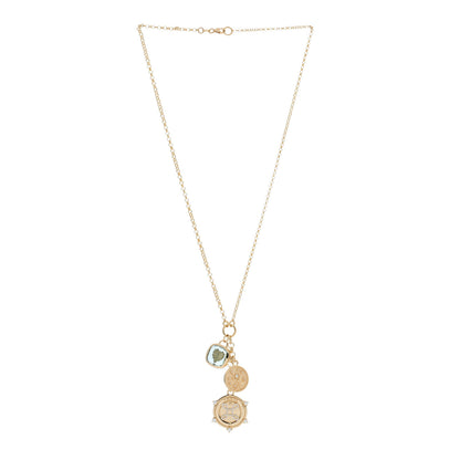 Foundrae 18K Yellow Gold Diamond True Love Medium Mixed Belcher Extended Necklace 2 of 5