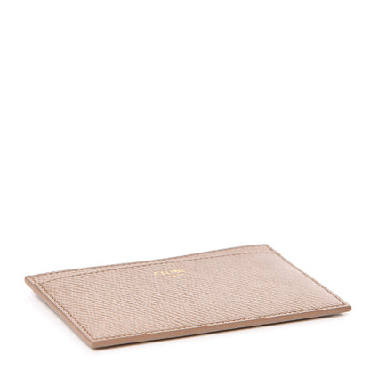 Celine Grained Calfskin Card Holder Light Camel 4 of 7