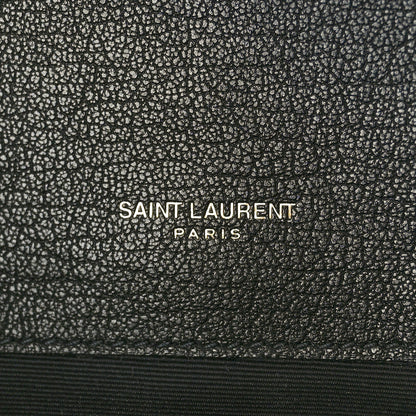 Saint Laurent Sheepskin Matelasse Chevron Monogram Large College Satchel Black 6 of 10