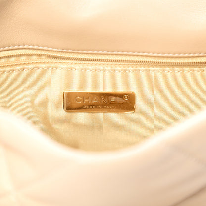 Chanel Lambskin Quilted Medium 19 Flap Beige 5 of 10