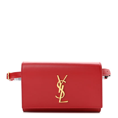 Saint Laurent Smooth Calfskin Monogram Kate Belt Bag Red 1 of 11