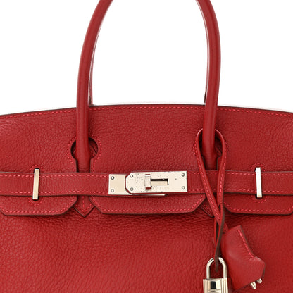 Hermes Taurillon Clemence Birkin 30 Rouge Garance 8 of 14