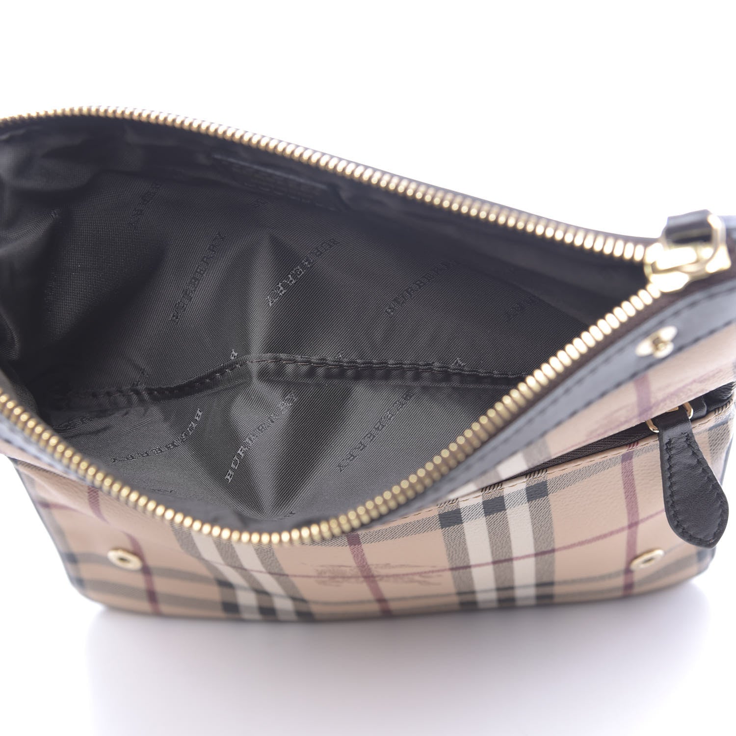 Burberry Haymarket Check Adeline Foldover Clutch Brown 6 of 10