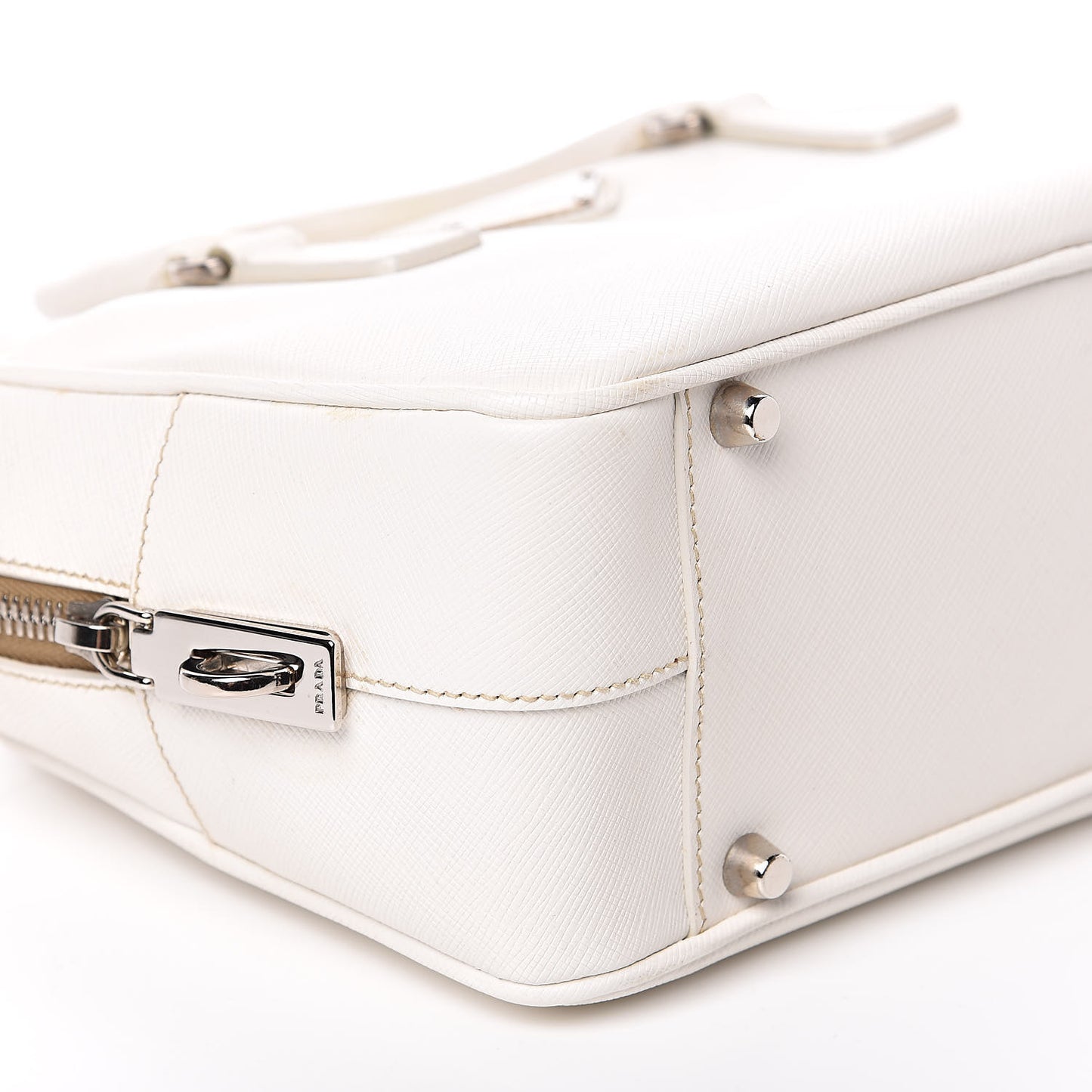 Saffiano Lux Small Tote Bianco
