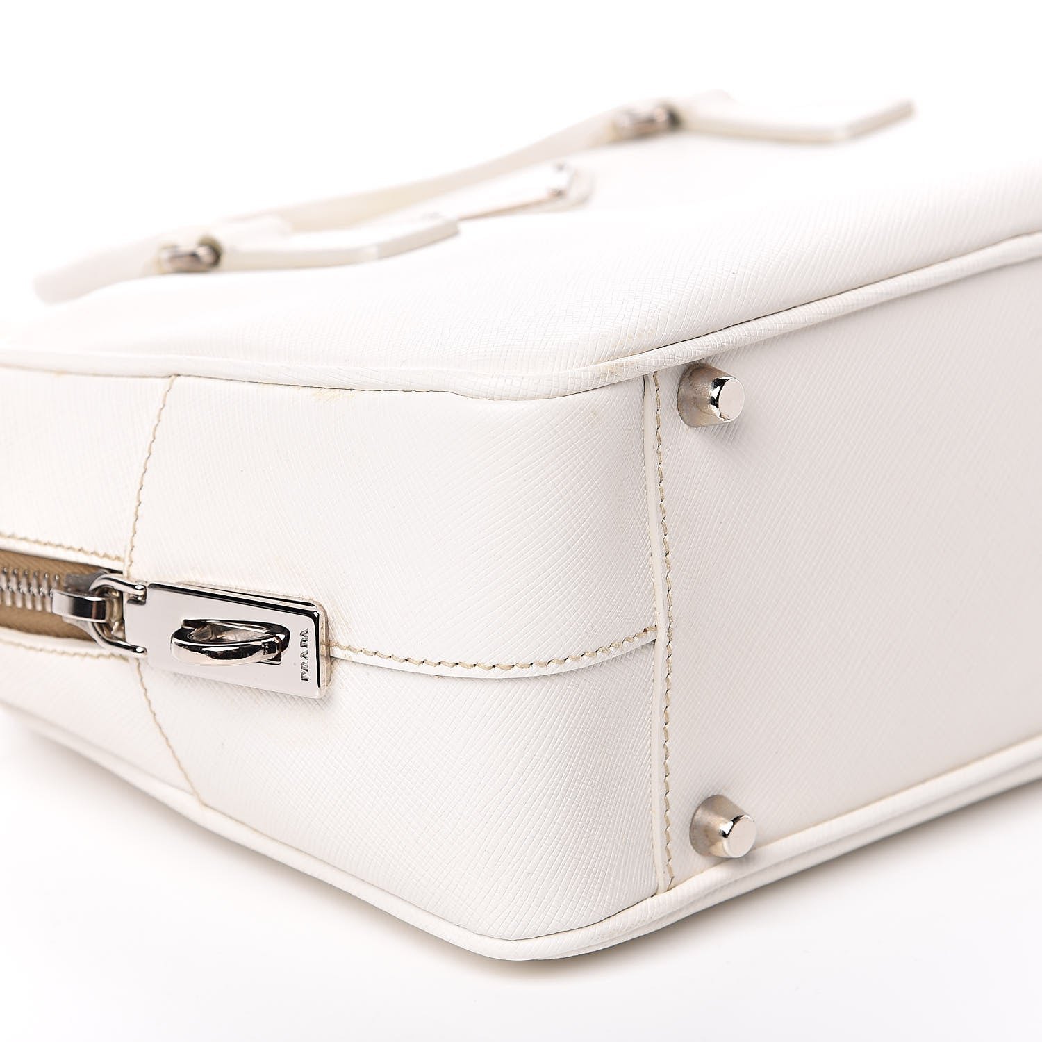 Prada Saffiano Lux Small Tote Bianco 8 of 18