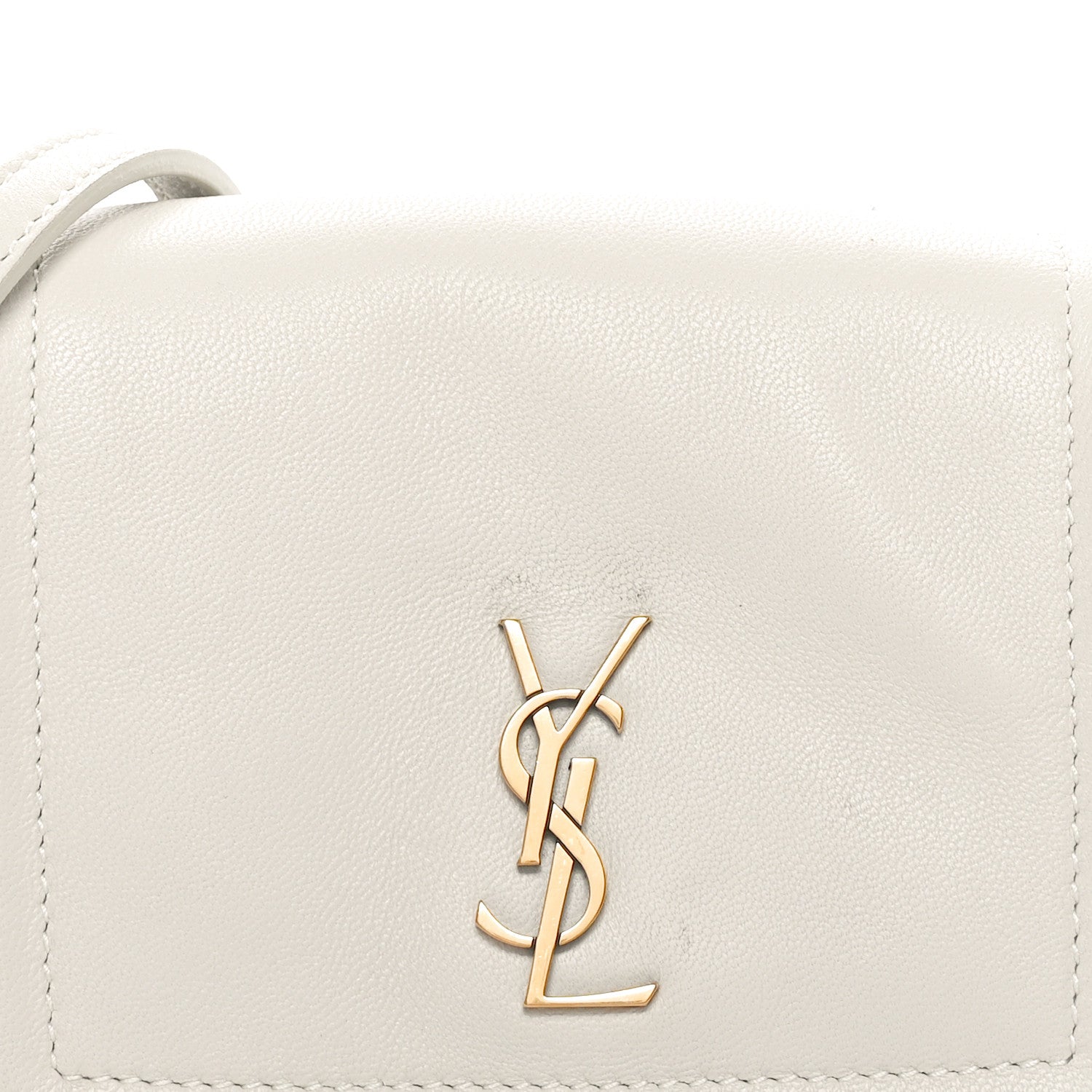 Saint Laurent Lambskin Quilted Monogram Mini Nolita Blanc Vintage 8 of 10