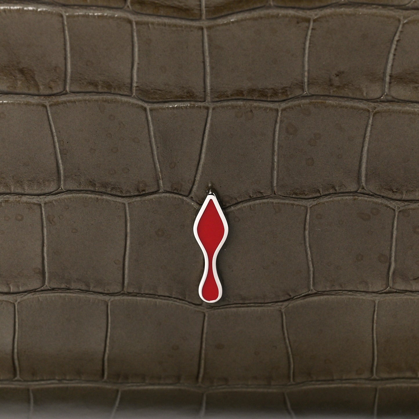 Calfskin Crocodile Embossed Medium Paloma Silex
