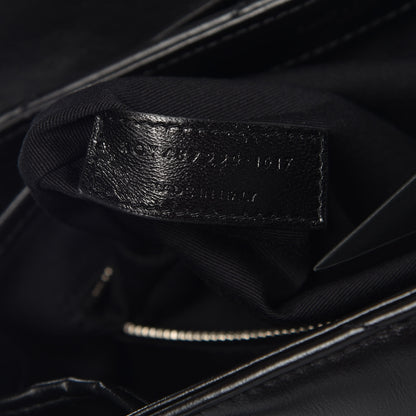 Saint Laurent Calfskin Y Quilted Monogram Small Loulou Backpack Black 8 of 10