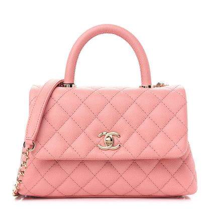 Chanel Caviar Quilted Mini Coco Handle Flap Pink 1 of 8