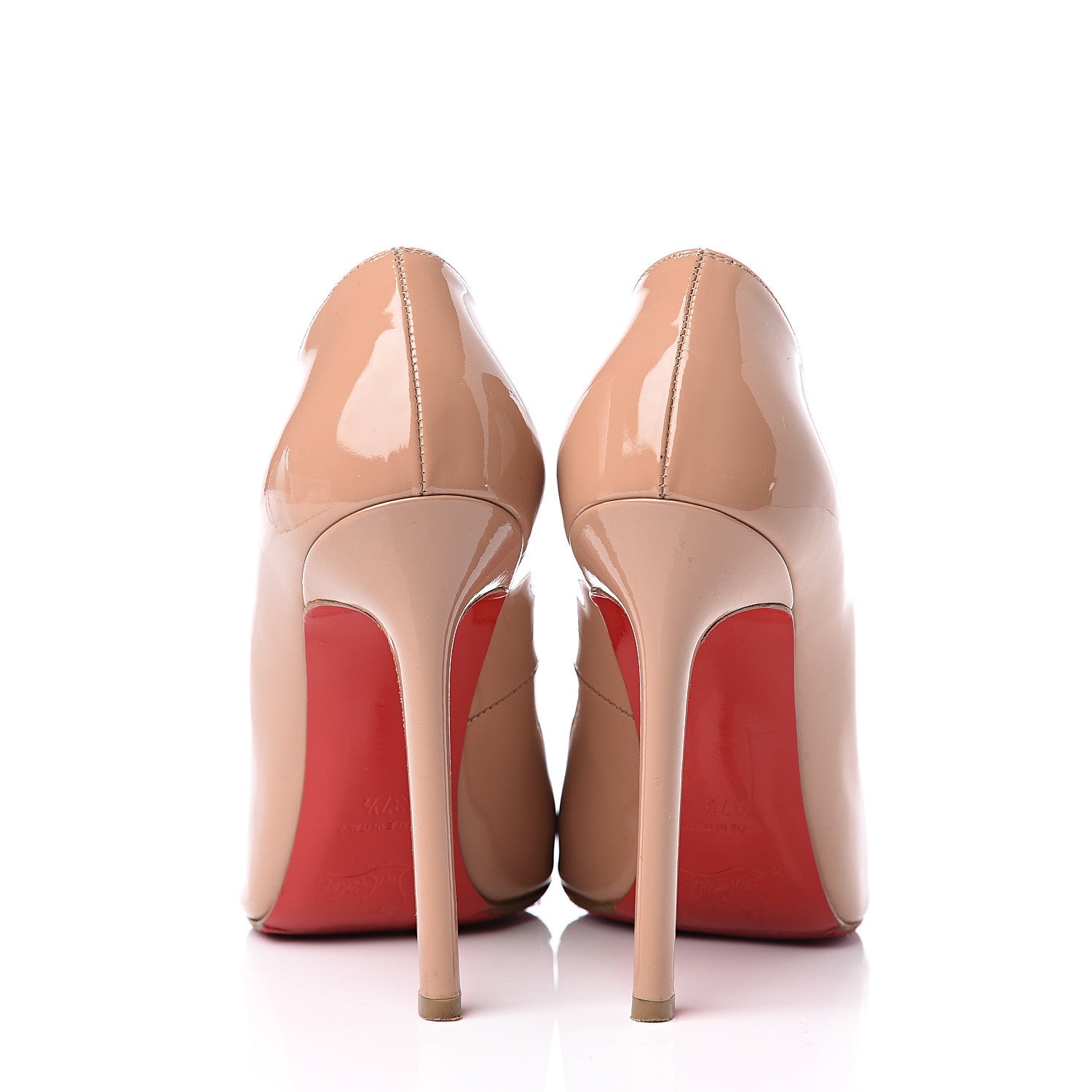 Christian Louboutin Patent Pigalle 120 Pumps 37.5 Nude 7 of 10