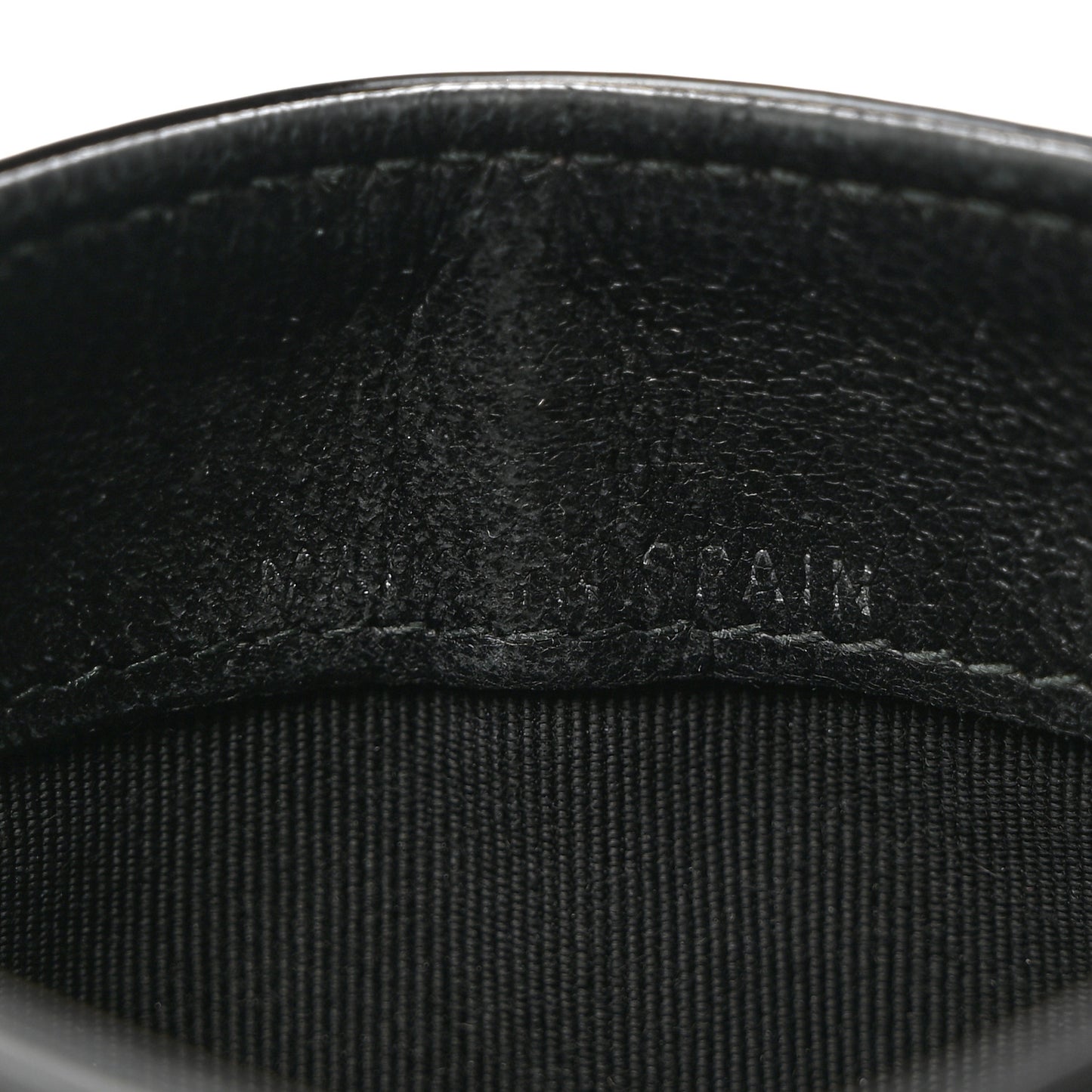 Patent Calfskin Quilted Card Holder Black