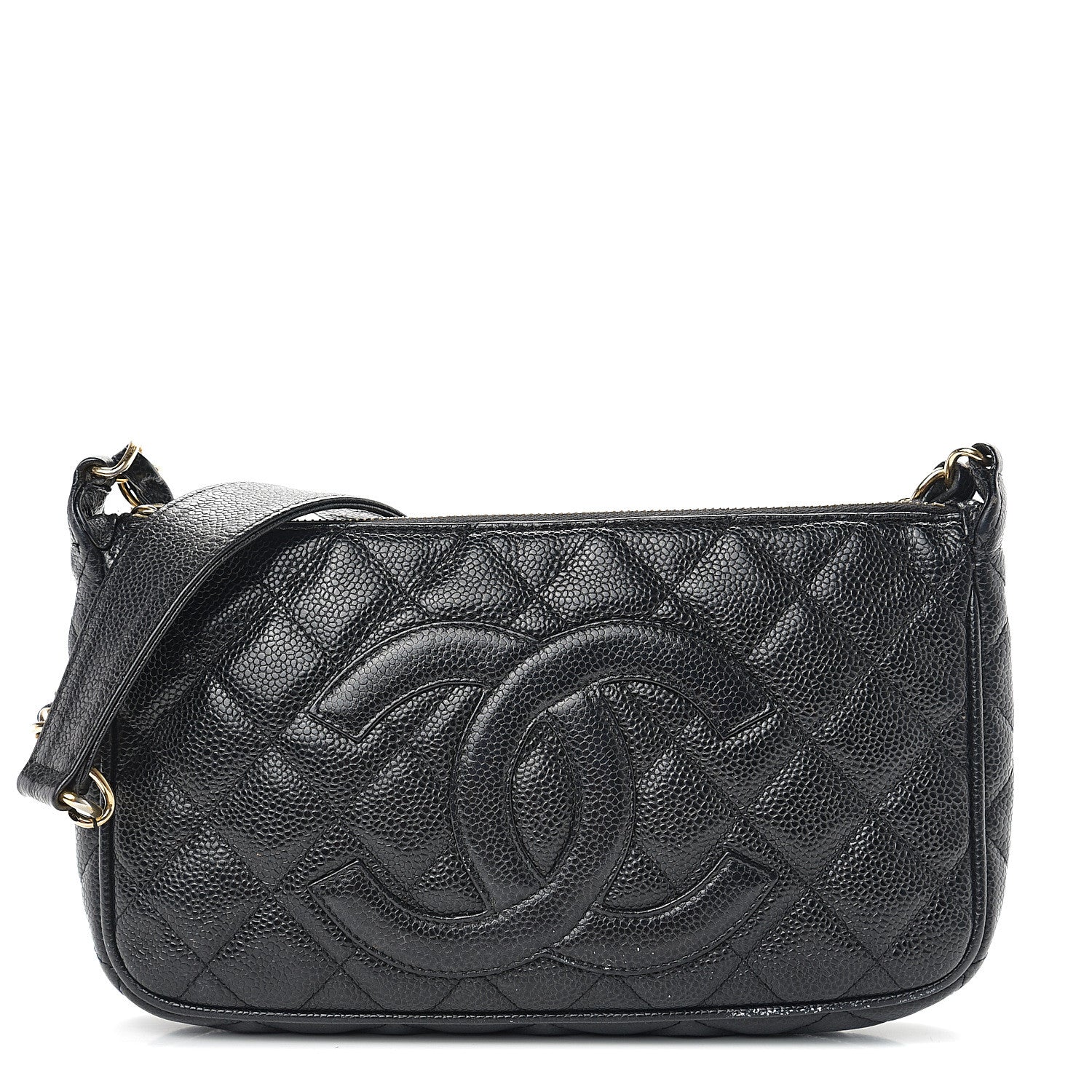 Chanel Caviar Quilted Timeless CC Shoulder Bag Black 1 of 13