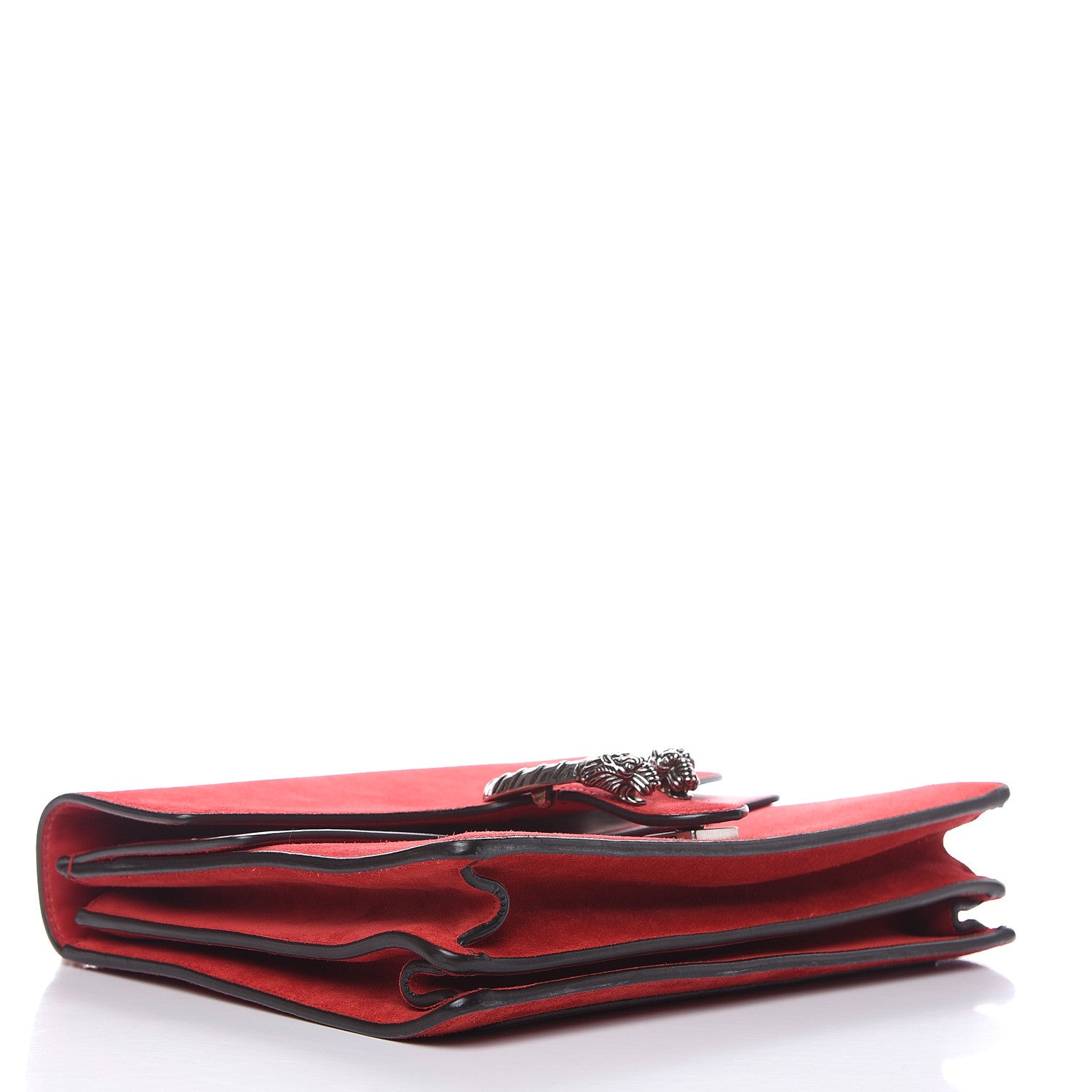 Gucci Suede Vitello Velvet Medium Dionysus Shoulder Bag Vulcanic Red 4 of 14