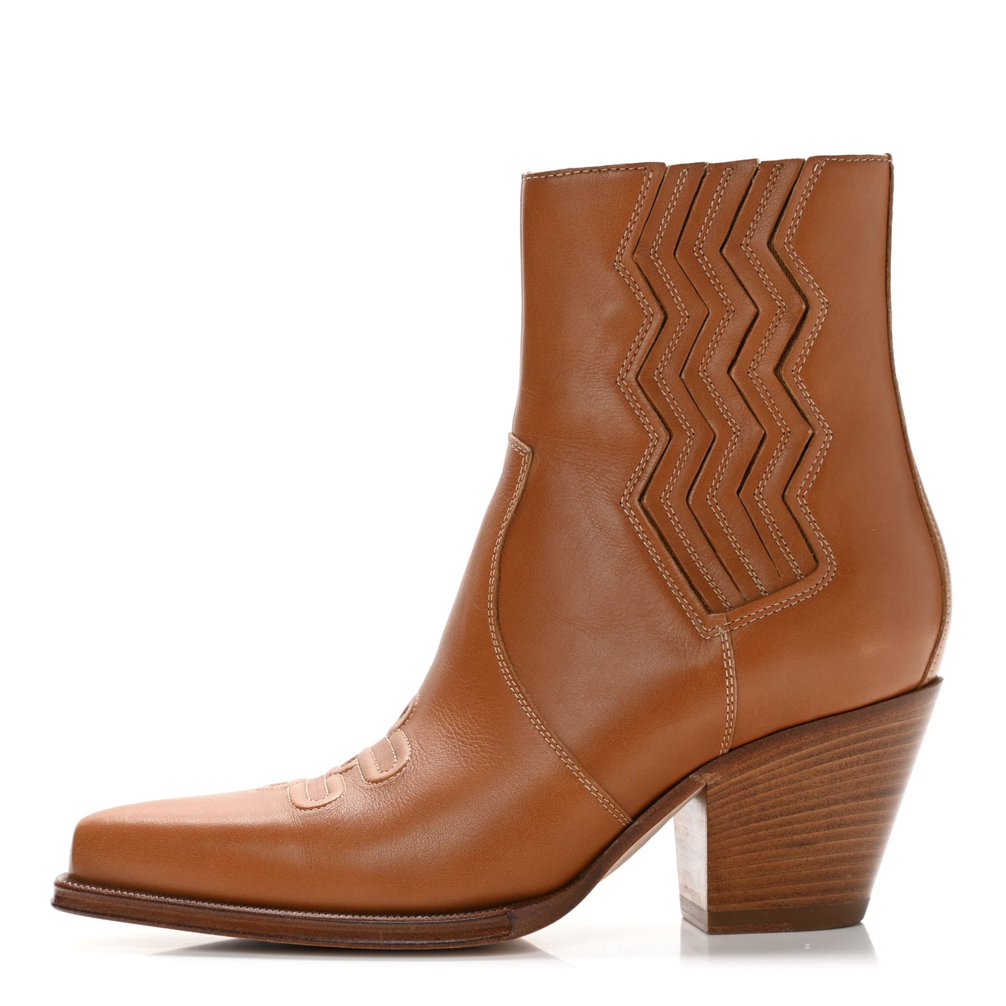 Calfskin Womens Vegas Ankle Boot 38 Naturel