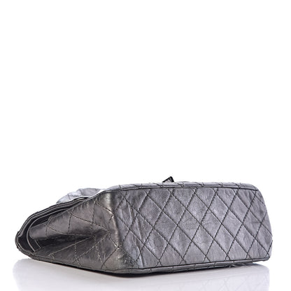 Chanel Metallic Aged Calfskin Quilted 2.55 Reissue 225 Flap Dark Silver 4 of 16