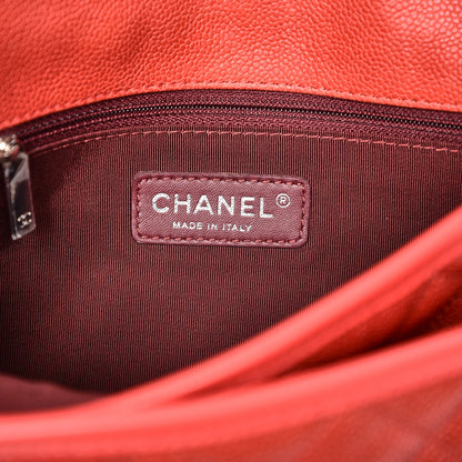 Chanel Caviar Quilted Medium French Riviera Flap Red 6 of 10