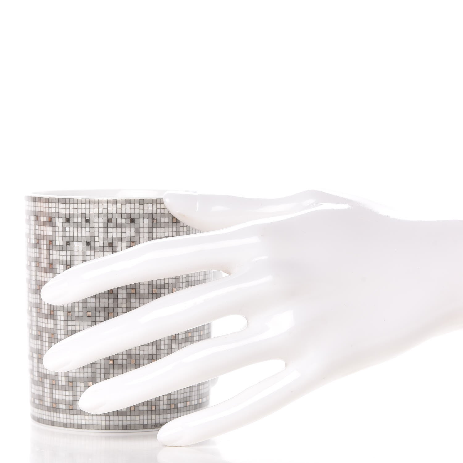 Hermes Porcelain Mosaique au 24 Mug Platinum 2 of 6