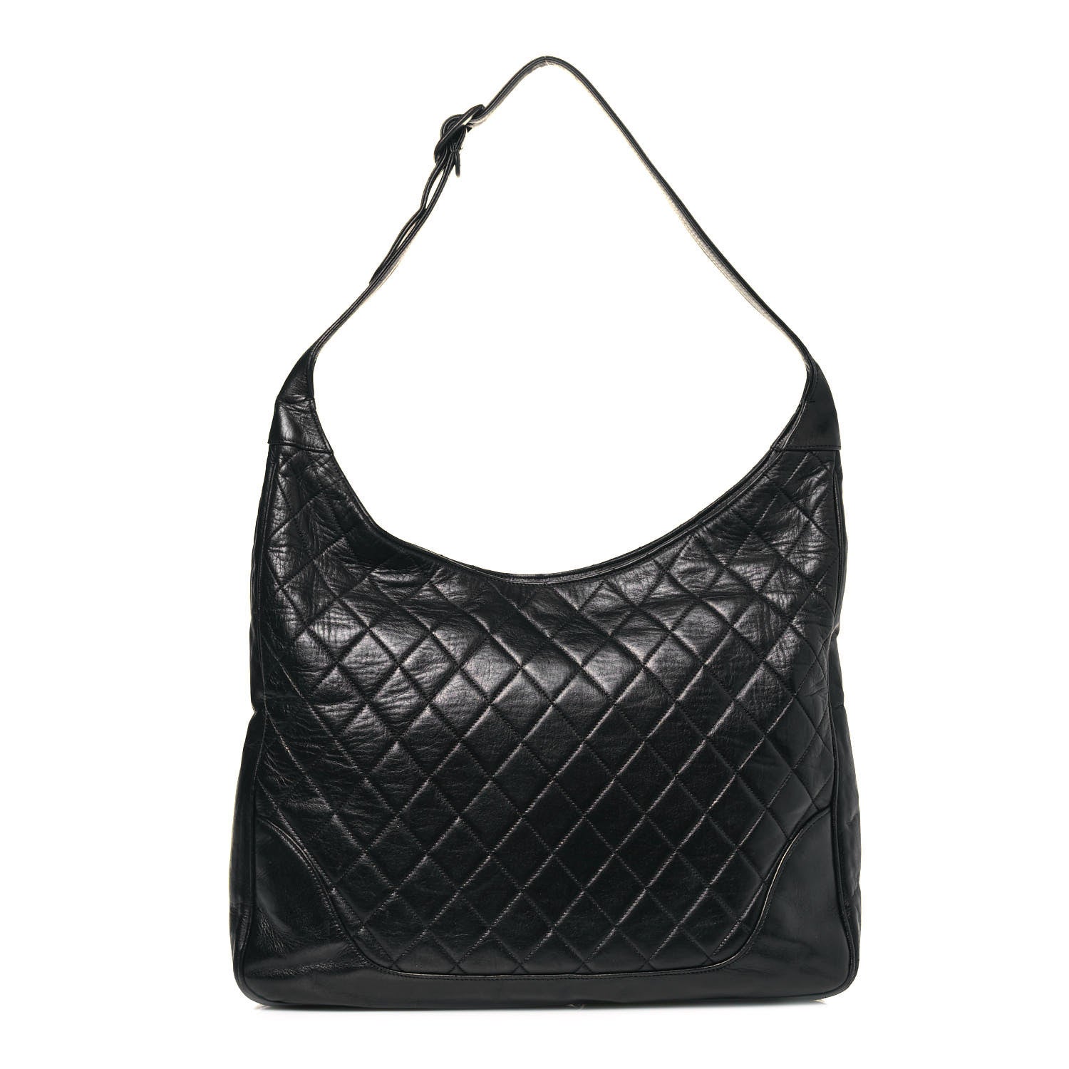 Chanel Lambskin Quilted Hobo Black 1 of 18