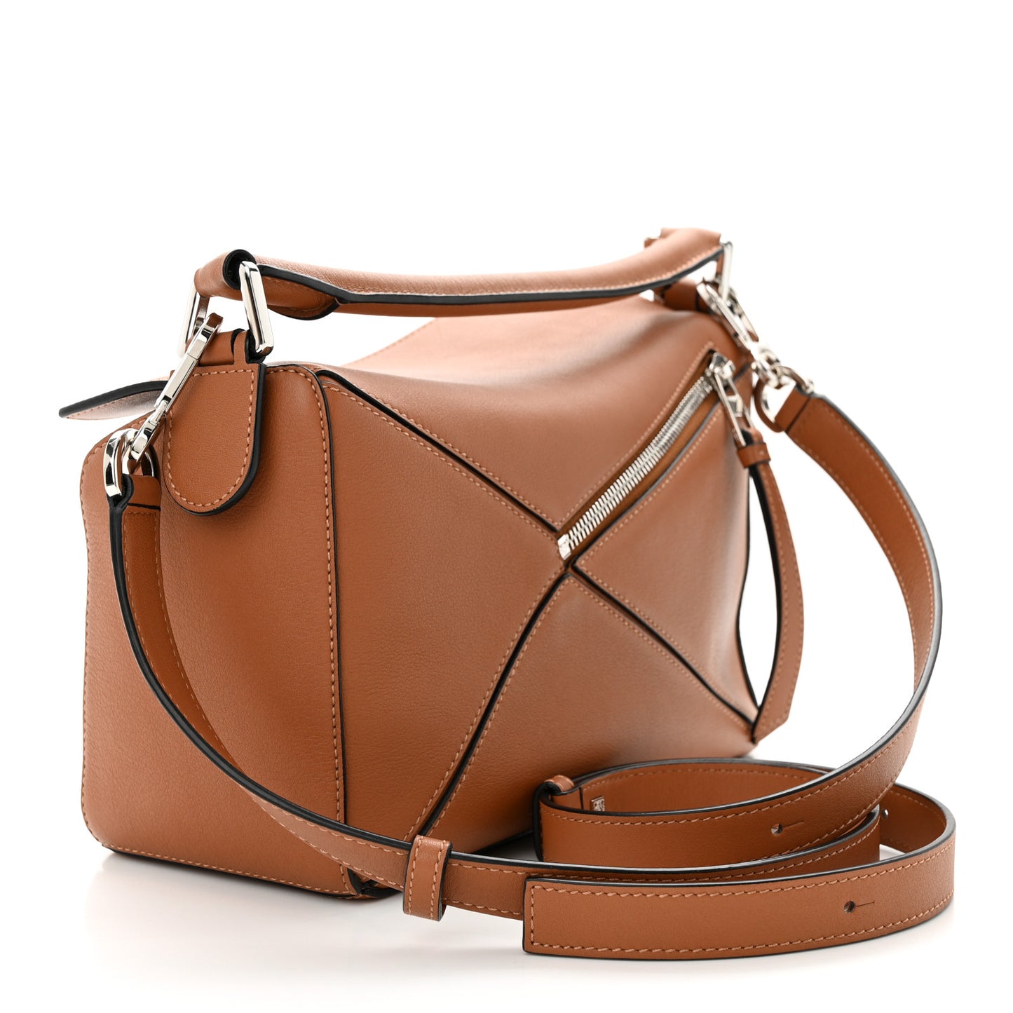 Calfskin Small Puzzle Bag Tan