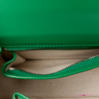 Gucci Boarded Dyana Lux Calfskin Web Small Bamboo 1947 Top Handle Bag Spring Green 8 of 15