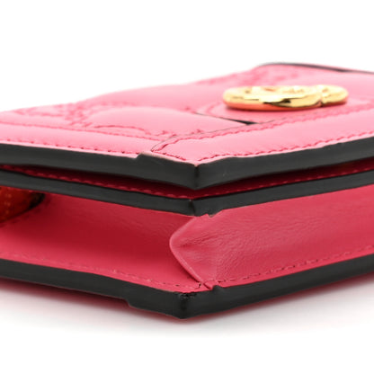 Gucci Calfskin GG Matelasse Card Case Wallet Rhodamine Pink 11 of 11