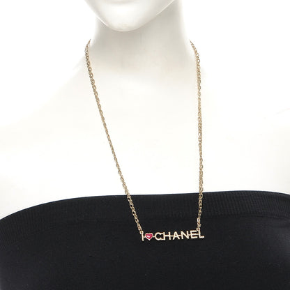 Chanel Chain I Heart Necklace Gold 2 of 6