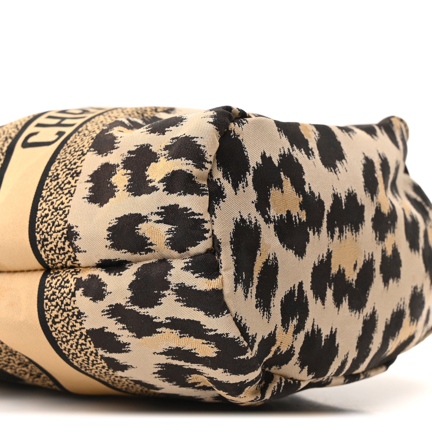Canvas Mizza Embroidered Leopard DiorTravel Pouch Beige