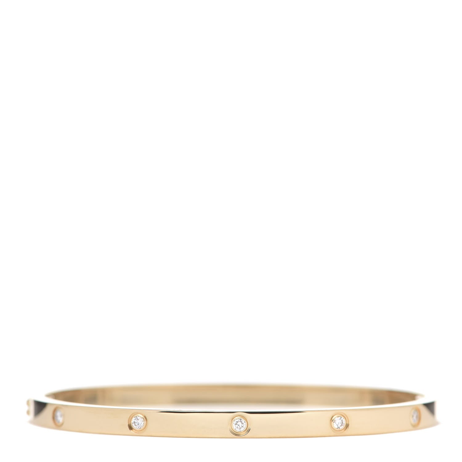 Cartier 18K Yellow Gold 10 Diamond Small LOVE Bracelet 16 3 of 8
