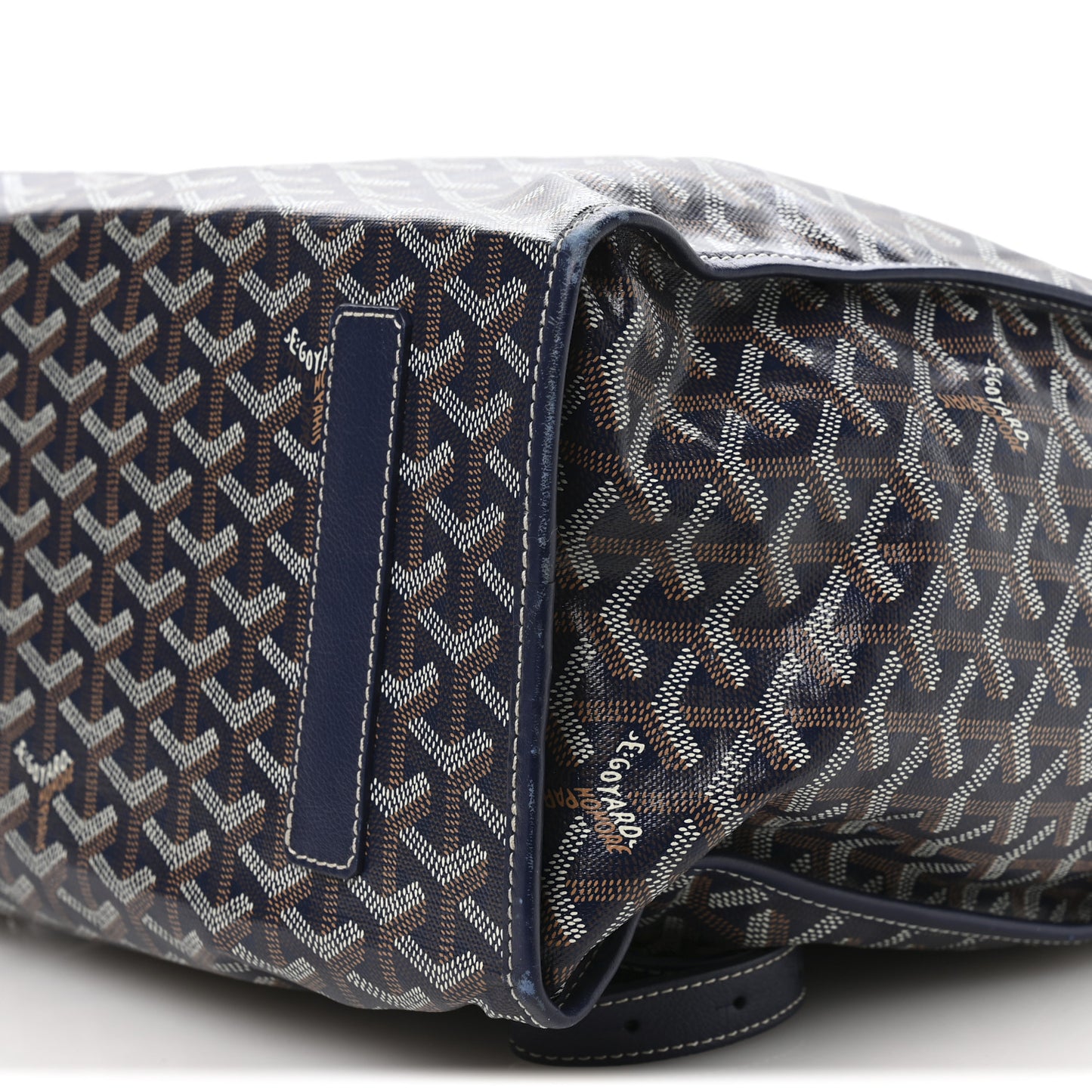 Goyardine Saint Leger Soft Briefcase Backpack Navy