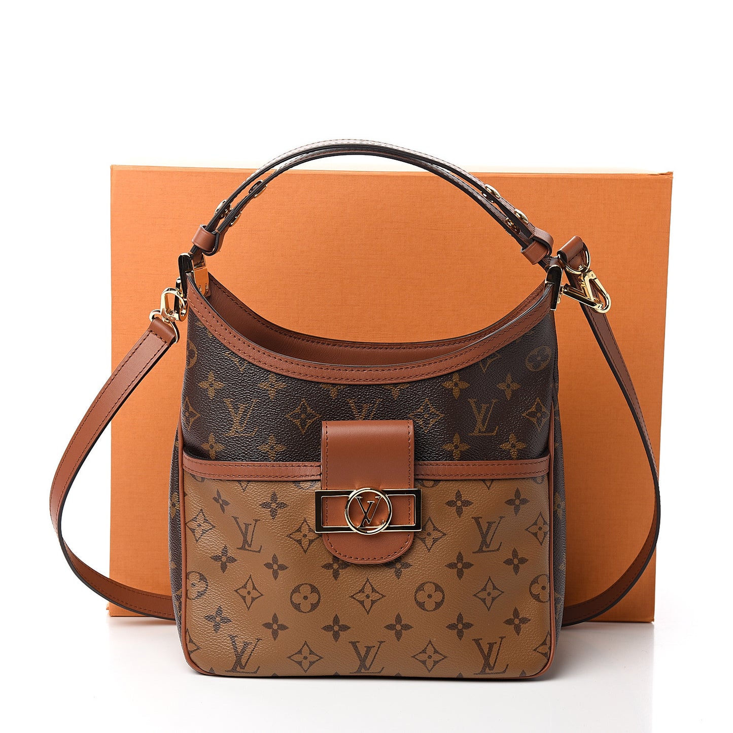Reverse Monogram Dauphine Hobo PM