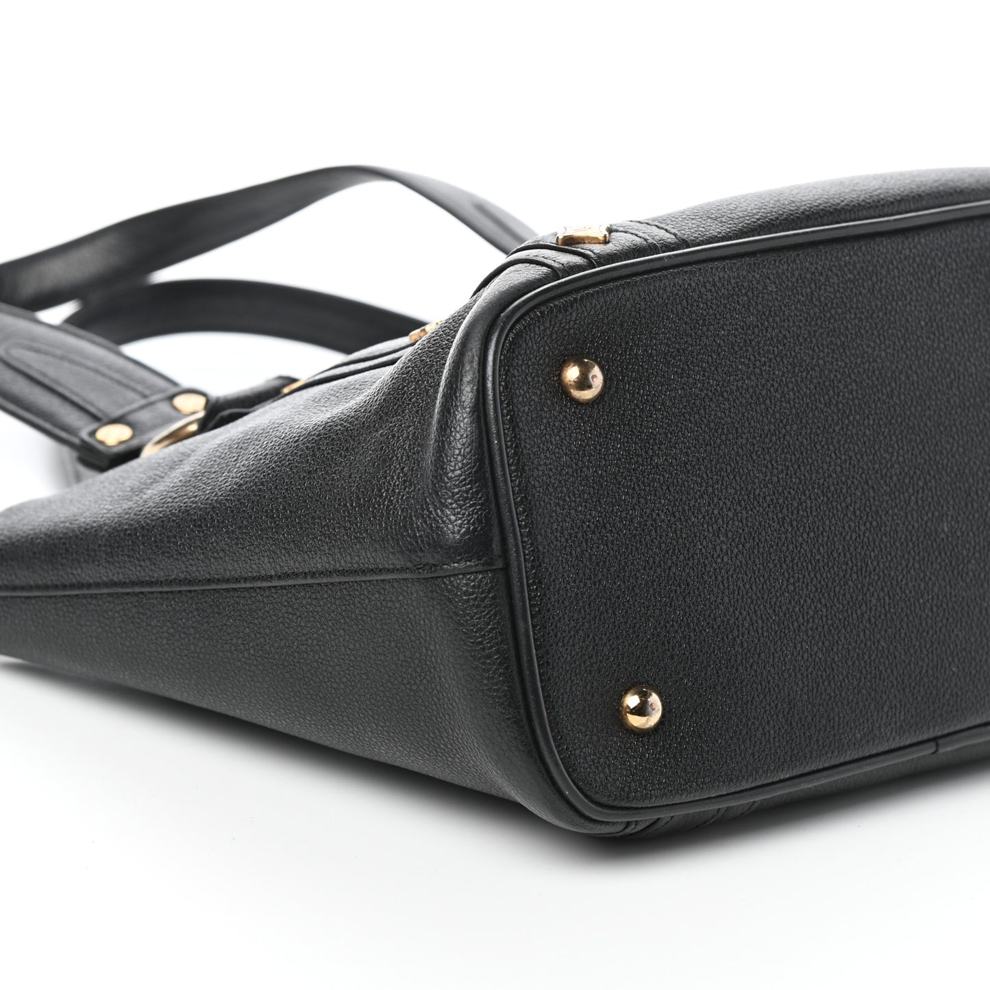 Grained Calfskin Mini Tote Black