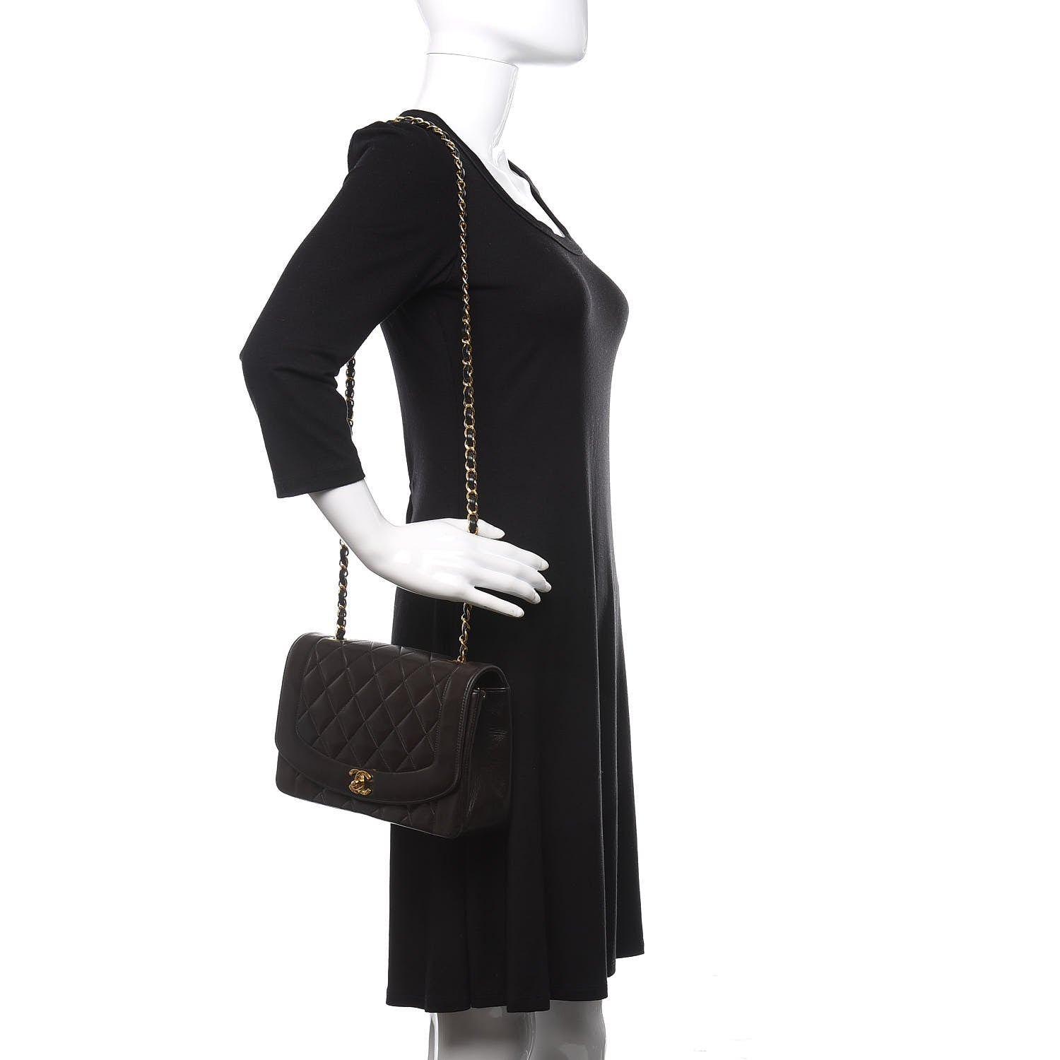 Chanel Lambskin Quilted Medium Single Flap Brown 2 of 15
