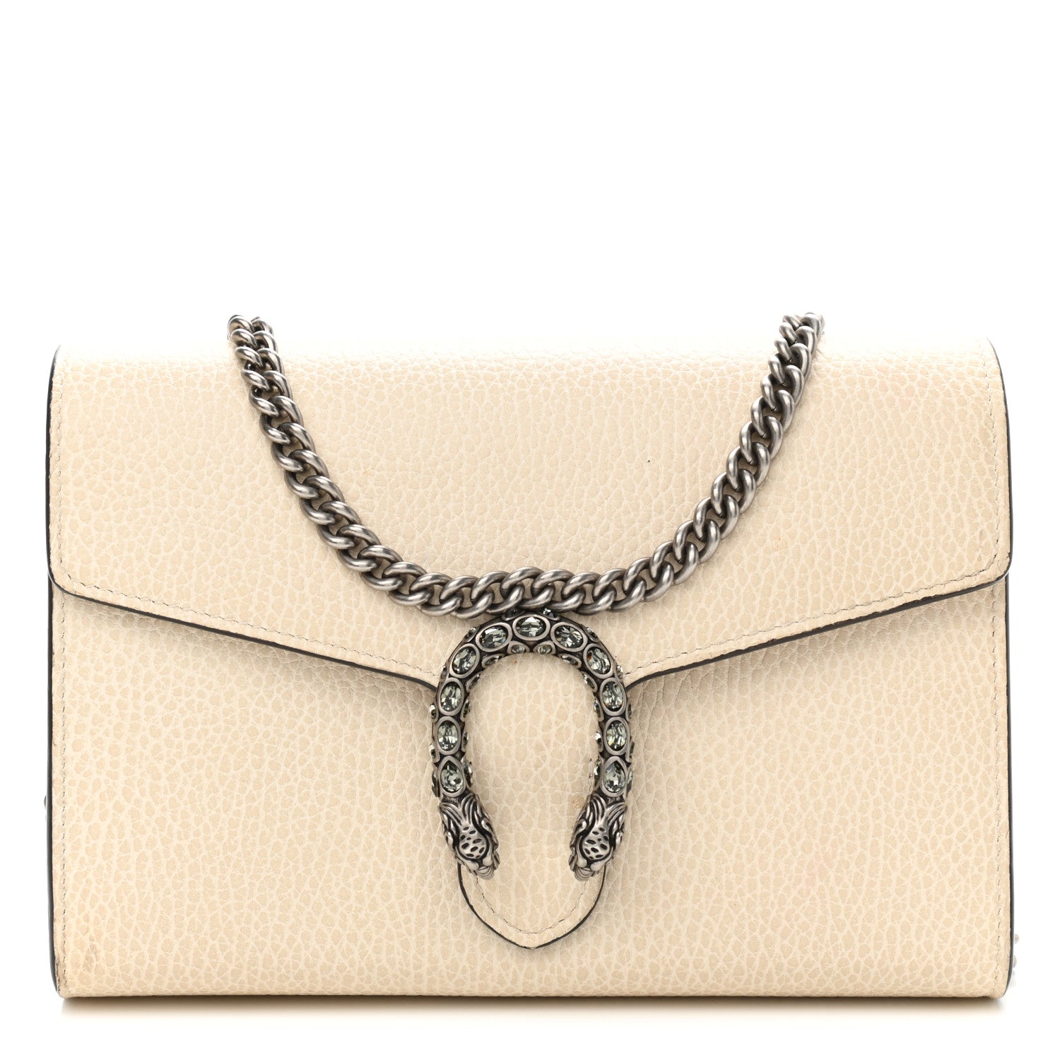 Gucci Dollar Calfskin Mini Dionysus Chain Wallet Mystic White 1 of 12