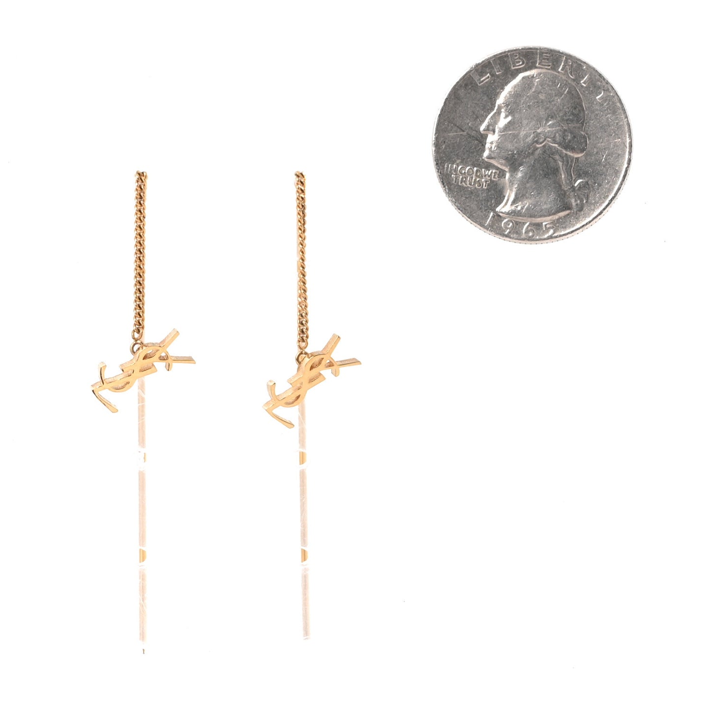 Metal Opyum Threader Earrings Gold